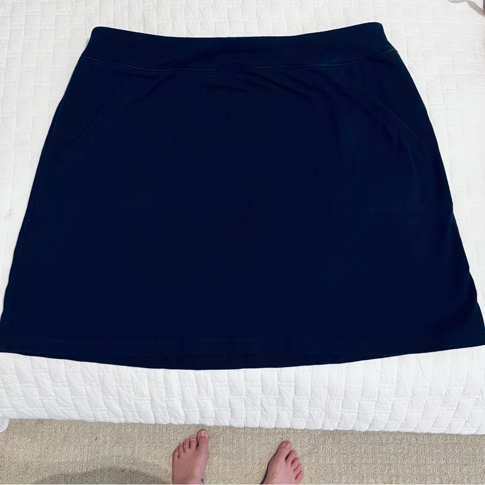 Talbots Elegant Navy Cotton Skort